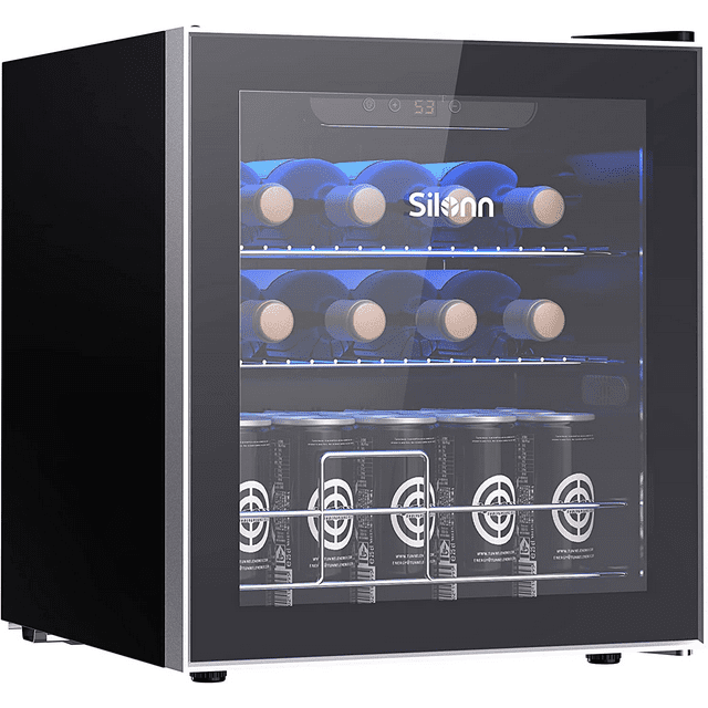 18 Bottle Wine Cooler Refrigerator, Freestanding Compact Digital
