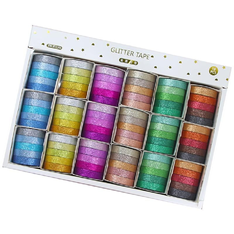 18 Box Artists Tape Glittering Washis Tape Hand Account Tape for Scrapbooking