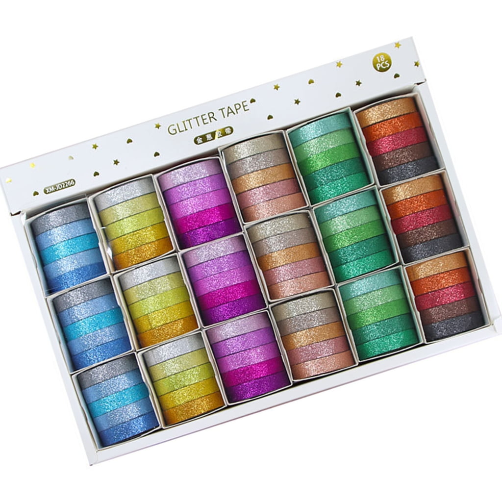 18 Box Crafting Tape Glittering Washis Tape Artists Tape Decorative Masking Tape
