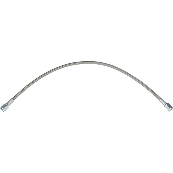 Speedway Motors 18 Inch Braided Stainless Steel Brake Line with Straight -3 AN Ends, PTFE Inner Hose for Brake, Clutch, Gauge or Auxiliary Fluid Line Use