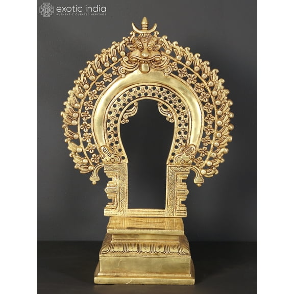 18" Brass Kirtimukha Throne For Your Favourite Deity
