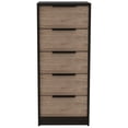 thumbnail image 1 of 18" Brown and Black Five Drawer Standard Chest, 1 of 10