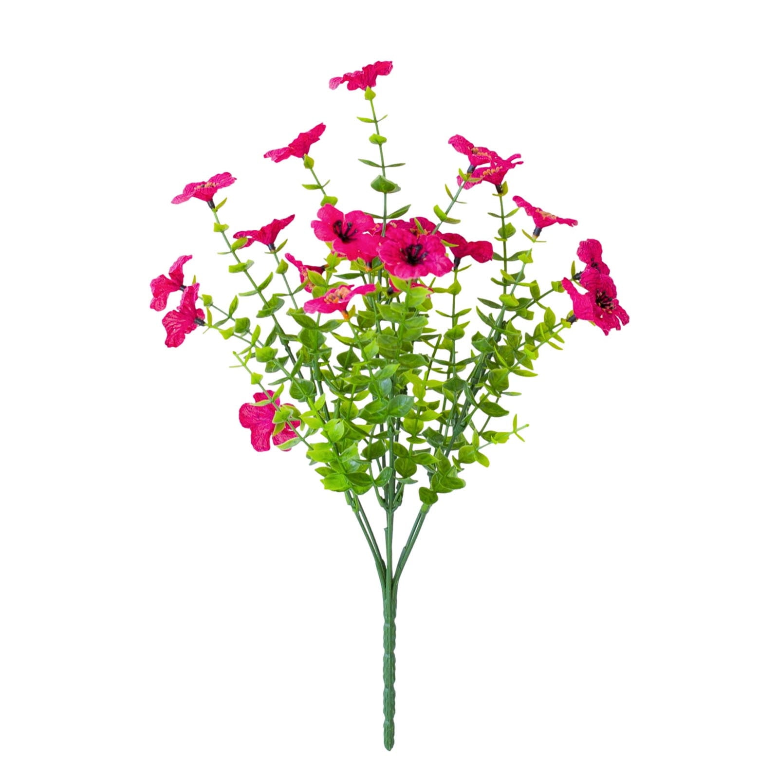 18 Bundles Artificial Flowers Plants With 7 Flexible Stems 14inch UV