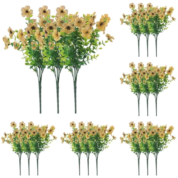 18 Bundles Flowers for Outdoor Indoor Decoration, Spring Summer for Hanging Planters Garden Porch and Window Potted, Home Wedding and Farmhouse Style Decor