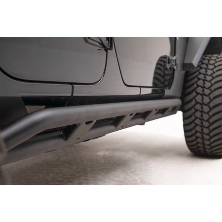 18-C WRANGLER JL MATTE BLACK TUBE ROCK SLIDER Fits select: 2023 JEEP WRANGLER, 2021 JEEP WRANGLER UNLIMITED SPORT