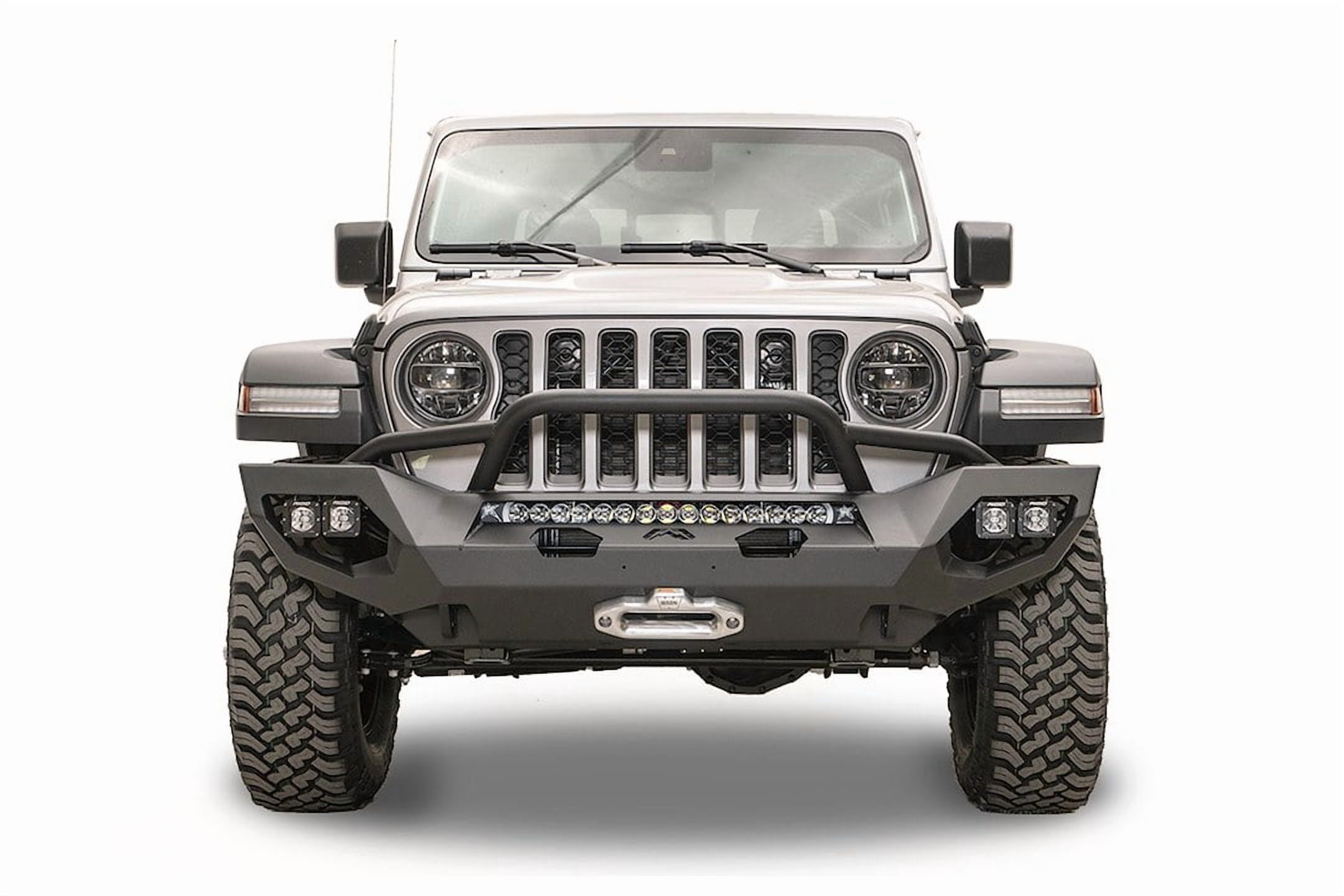 18-C Wrangler Jl/Gladiator Matrix Front Bumper Pre Runner Fits select: 2021 JEEP WRANGLER UNLIMITED RUBICON, 2020 JEEP GLADIATOR SPORT