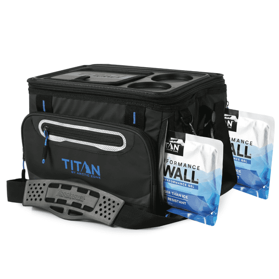 Titan by Arctic Zone 18 Can Collapsible TableTop Cooler with Ice Walls - Black