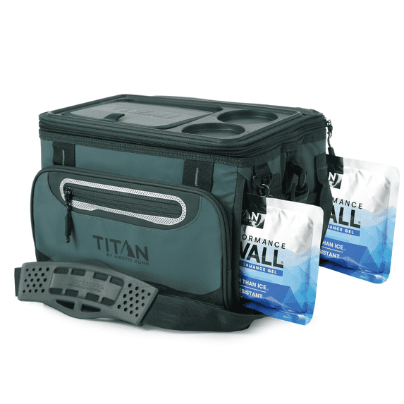 Titan by Arctic Zone 18 Can Collapsible TableTop Cooler with Ice Walls - Dark Green