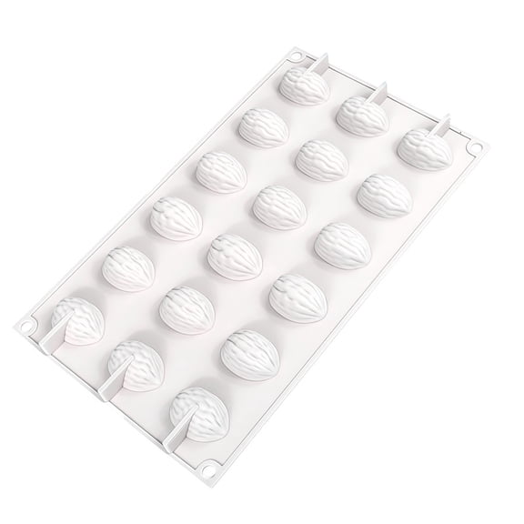 18 Cavity Walnuts Mold Silicone Baking Mold For Cakes Puddings And Chocolates Desserts Making Easy Demolding Design