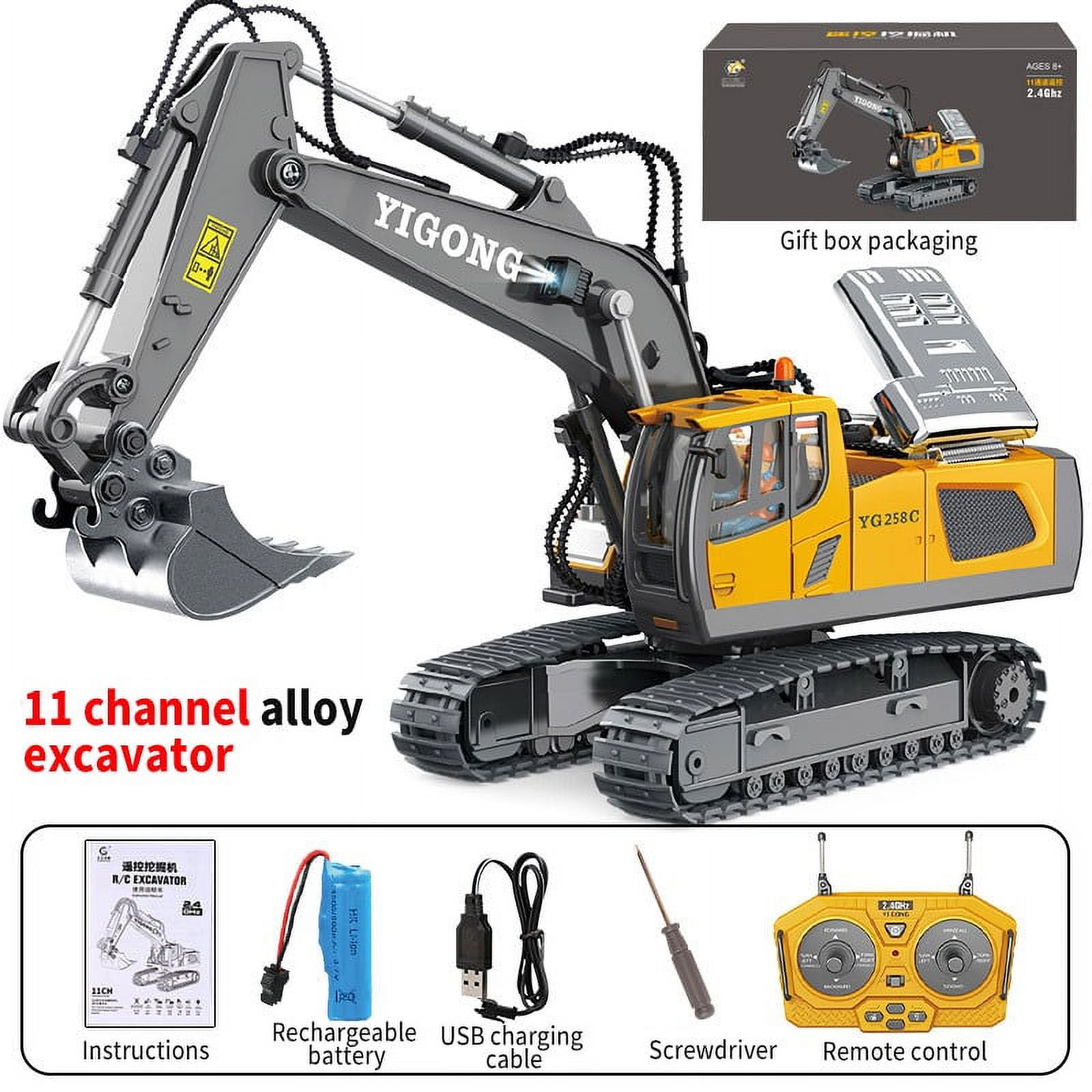 Rc excavator sales full metal