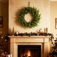 thumbnail image 1 of 18" Christmas Eucalyptus Wreath Artificial Green Leaves Wreath Festival Hanging Decoration for Front Door Window All Seasons Wreath Year Round Decor Home Decor, 1 of 9