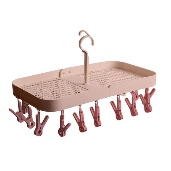 18 Clips Pegs Laundry Socks Washing Clothes Airer Dryer Rack Hanger Multi-clip Drying Socks Cloth Underwear