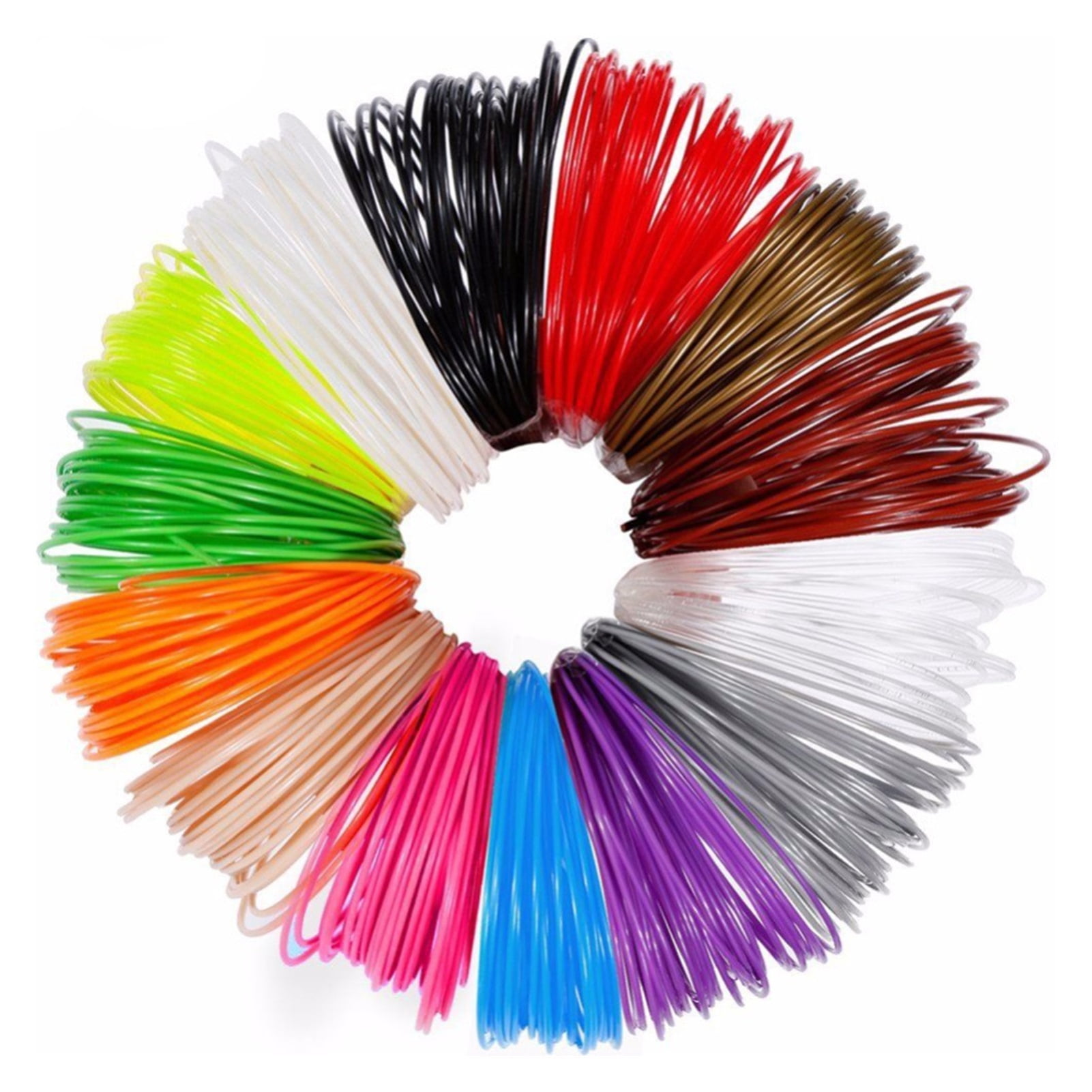 18 Color 1.75mm 3D Pen PLA Filament Each 2m/6.56feet 3D Printing Material Printer Refills Modeling
