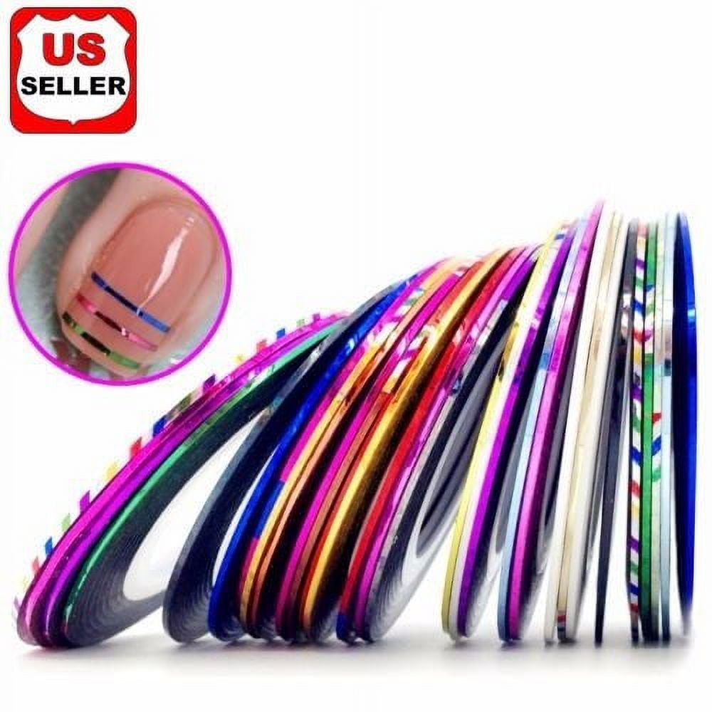 18 Color/Rolls Nail Striping Tape Line Tips Sticker Nail Art Decoration
