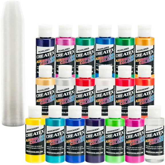 18 Color SPECIAL EFFECTS Createx AIRBRUSH PAINT COLORS SET Iridescent Pearl
