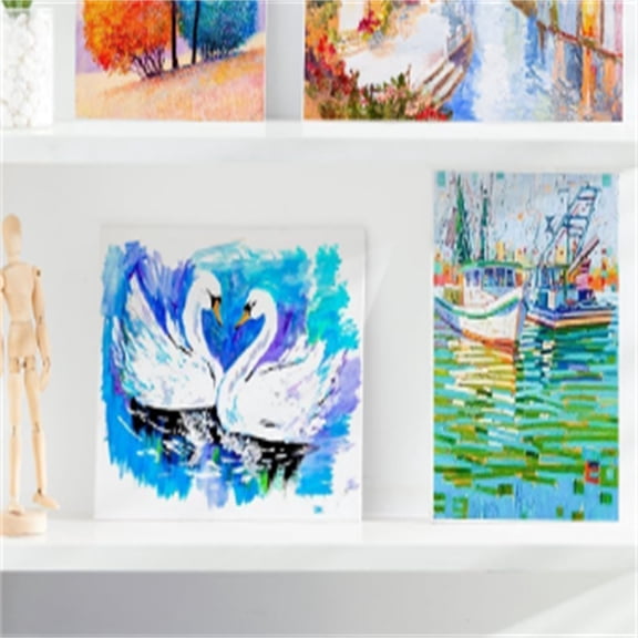 18 Colors Acrylic Paint Bottle Set (250ml/8.45oz), Rich Pigmented Bulk Painting Supplies for Artists, Beginners and Kids on Rocks Crafts Canvas Wood Ceramic