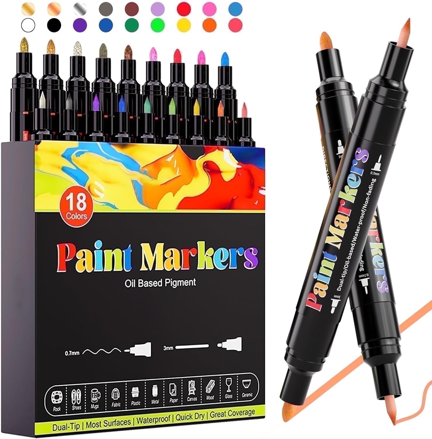 Permanent Marker Oil Based Pens For Glass ARTISTRO White Permanent