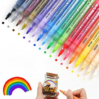 PINTAR Black Acrylic Paint Markers - Artist Brush Pens, Paint Pens