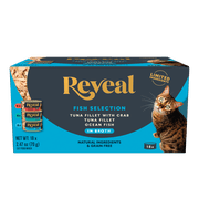 Reveal Pet Food Natural Wet Cat Food Fish Selection in Broth 18 x 2.47oz Cans