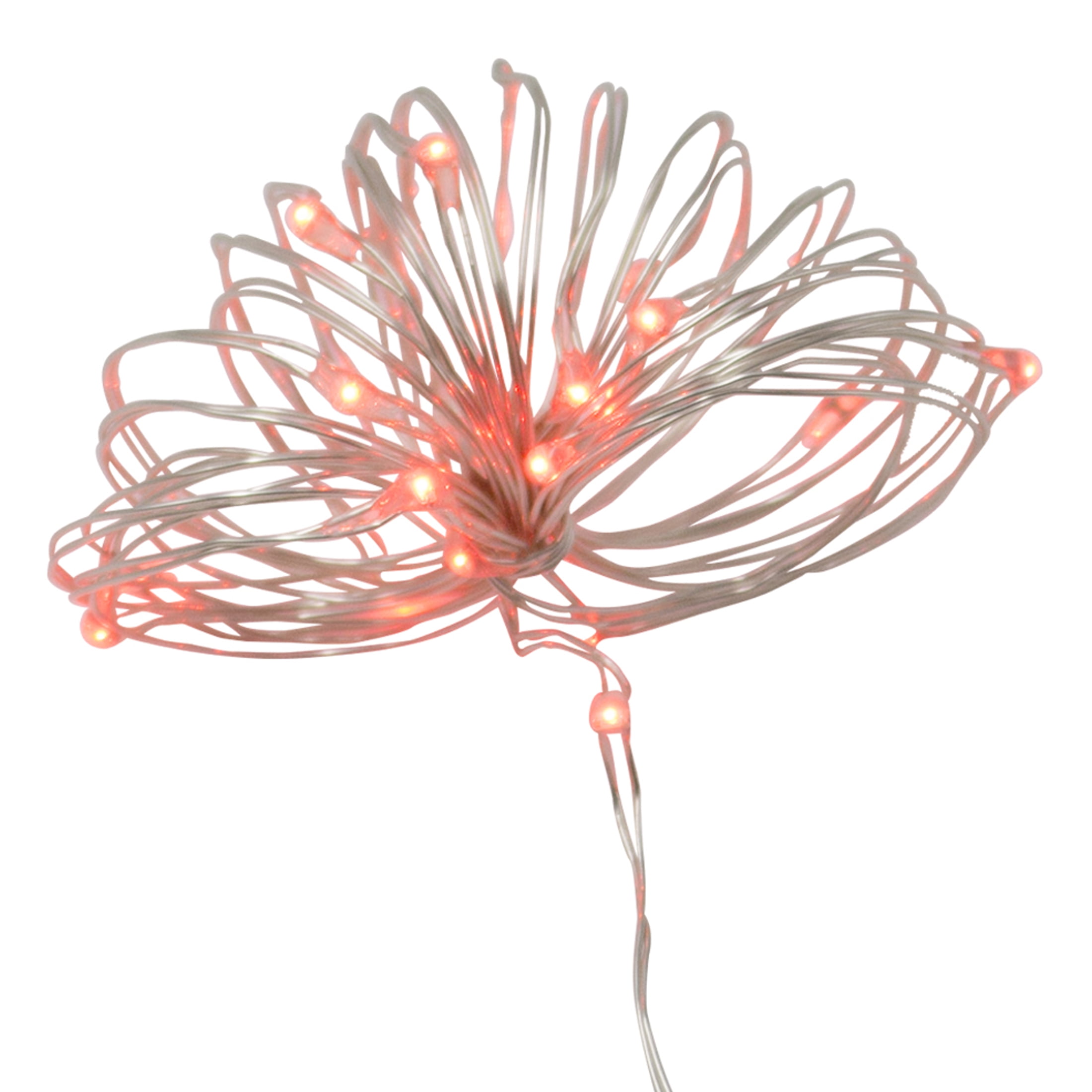 18Count Red LED String Lights with Silver Wire, by Holiday Time