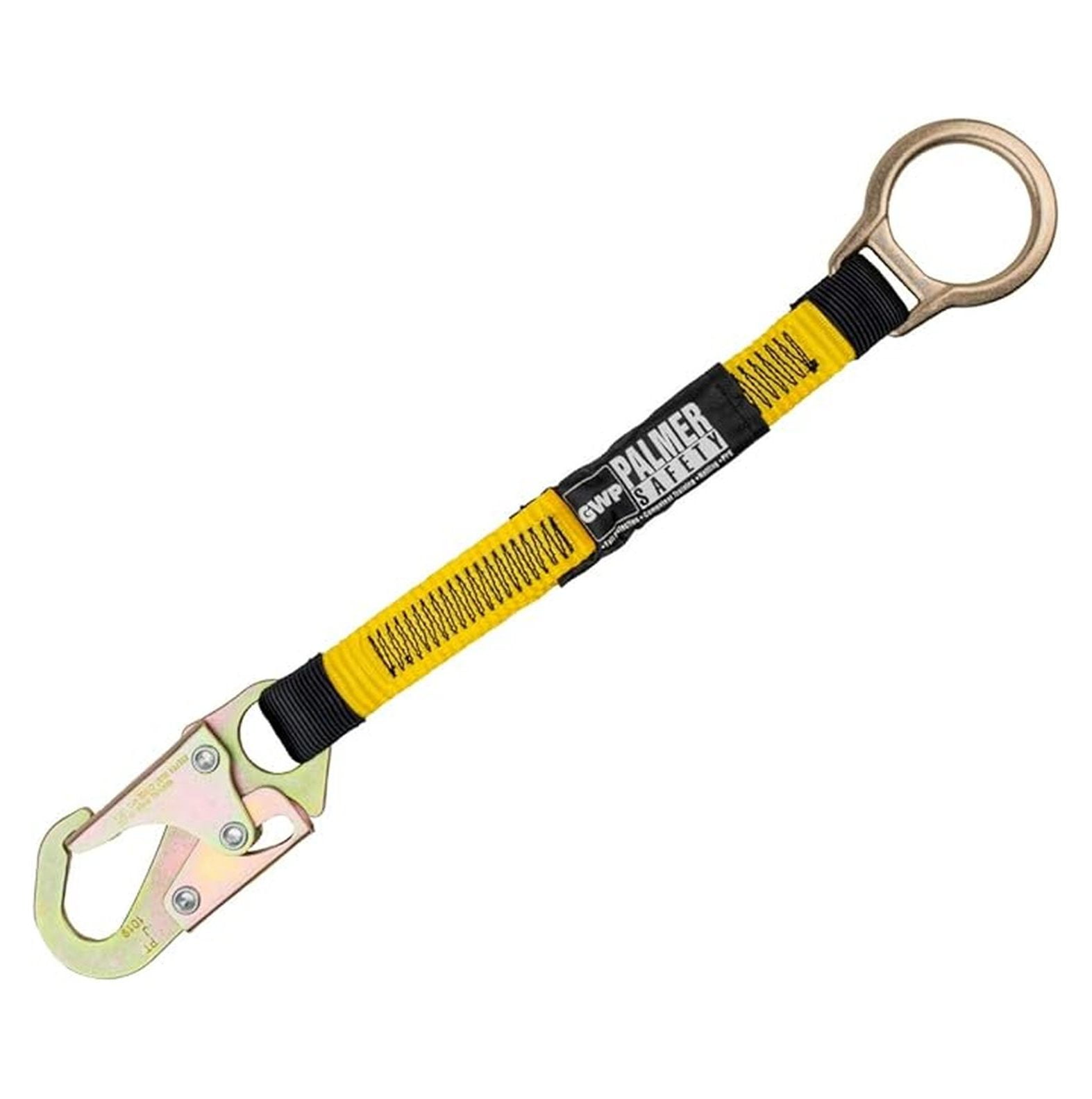 18" D-Ring Extender Fall Protection with 3/4" Snap Hook and D-Ring, Polyester Webbing with Chafe Guard, OSHA/ANSI Compliant (2-Pack)