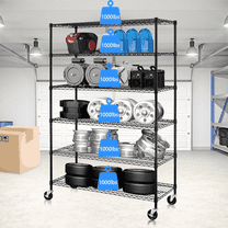 NiamVelo 6 Tier Wire Shelving Unit Adjustable Storage Shelves 900 lbs ...