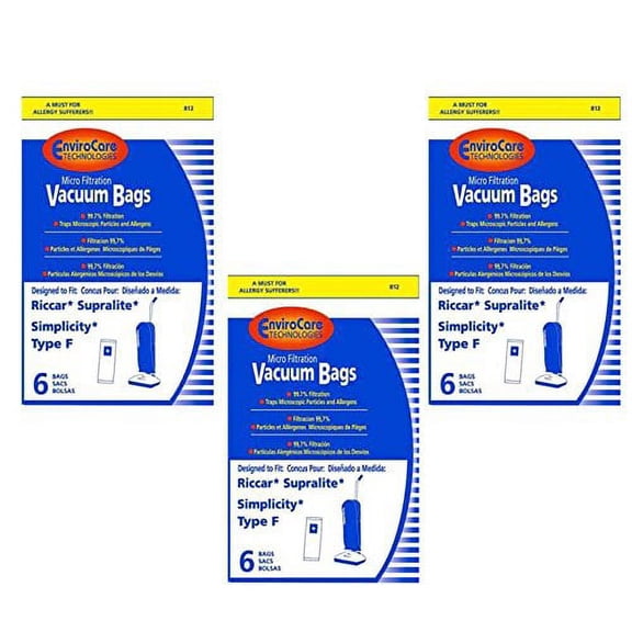 18 DESIGNED TO FIT SIMPLICIT Y F & RICCAR SUPRALITE VAC