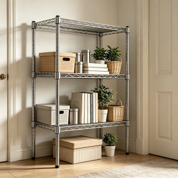 18" Deep x 24" Wide x 34" Height Wire Shelving Kit, 3-TierCommercial Storage Rack Unit