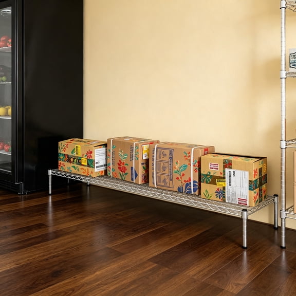 18" Deep x 72" Wide x 8" Height Wire Shelving Kit, 1-Tier Commercial Storage Rack Unit