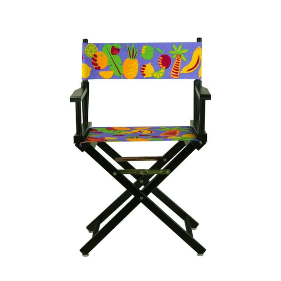 18" Director's Chair Black Frame-Calypso Fruit