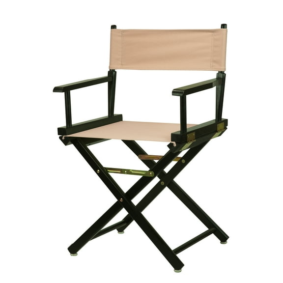 "18" Director's Chair Black Frame-Tan Canvas"