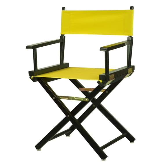 "18" Director's Chair Black Frame-Yellow Canvas"