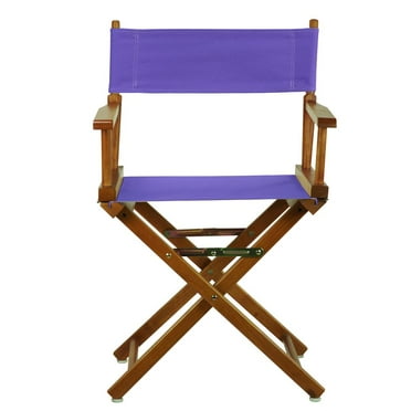"18" Director's Chair Honey Oak Frame-Purple Canvas"