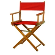 18 Directors Chair Honey Oak Frame-Red Canvas