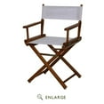 thumbnail image 1 of "18" Director's Chair Honey Oak Frame-White Canvas", 1 of 3