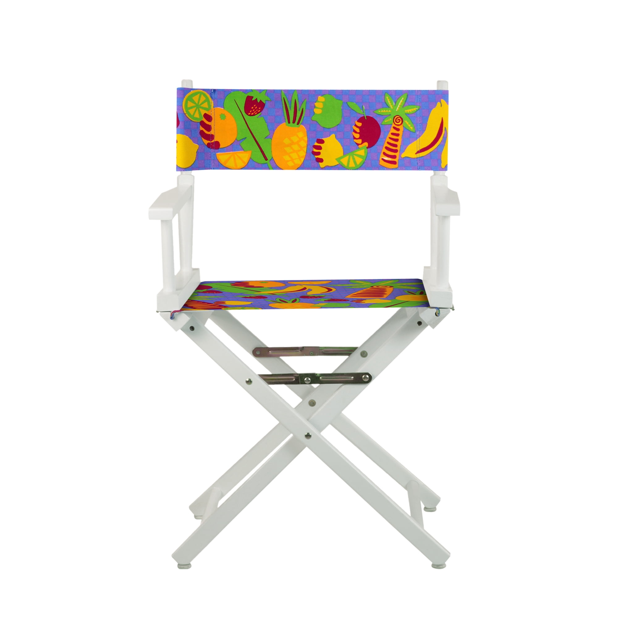 18" Director's Chair White Frame-Calypso Fruit