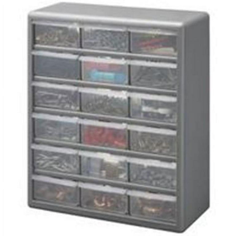 18-Drawer Small Parts Plastic Storage Cabinet Unit Organizer