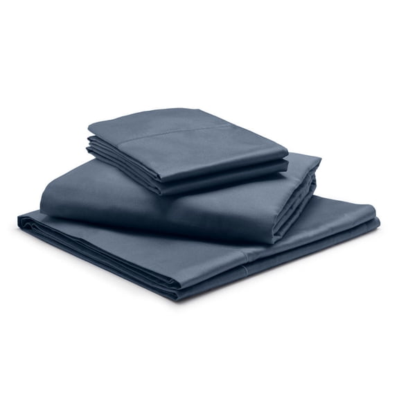 18" EXTRA DEEP POCKETS - 1000-Thread Count 100% Egyptian Cotton Short Queen Sheet Set, Long Staple Cotton, 1000-TC Pure Cotton - Short Queen, Mediterranean Blue