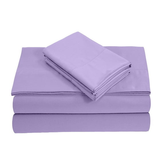 18" EXTRA DEEP POCKETS - 700-Thread Count 100% Egyptian Cotton Twin XL Sheet Set, 4PC (1 Flat, 1 Fitted, 2 Pillowcases) Long Staple Cotton, 700-TC Pure Cotton - Twin XL, Lilac