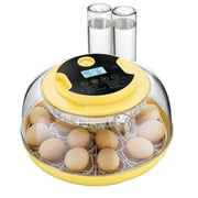 18 Egg Incubator, Automatic Egg Turner with LED Candler, Temperature & Humidity Control, 360  View Clear Window, Auto Water Refill, for Hatching Chicks, Ducks, Goose & Quail