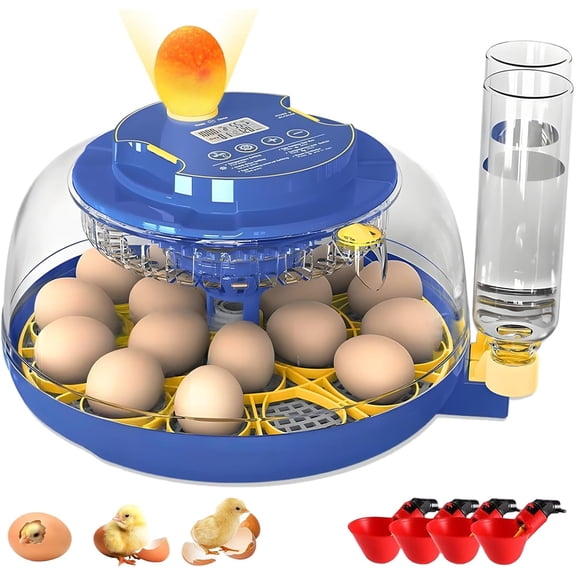 18 Egg Incubator with Automatic Egg Turning and Humidity Control,Water Refill,Egg Candler,Incubators for Hatching Chicken,Ducks,Goose,Quail,Pigeon,Parrot,Turkey for Farm, Home,Science Classroom