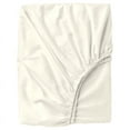 thumbnail image 1 of 18" Extra Deep Pockets Fitted Sheet Only - Short King Size, Ivory Color 300-Thread-Count Egyptian Cotton 1-PC Bottom Fitted Sheet, 1 of 7
