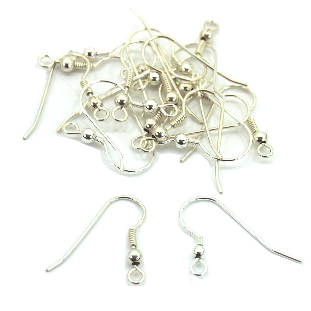 18 Fish Hook Sterling Silver Wire Wrap Ball Earring 22G