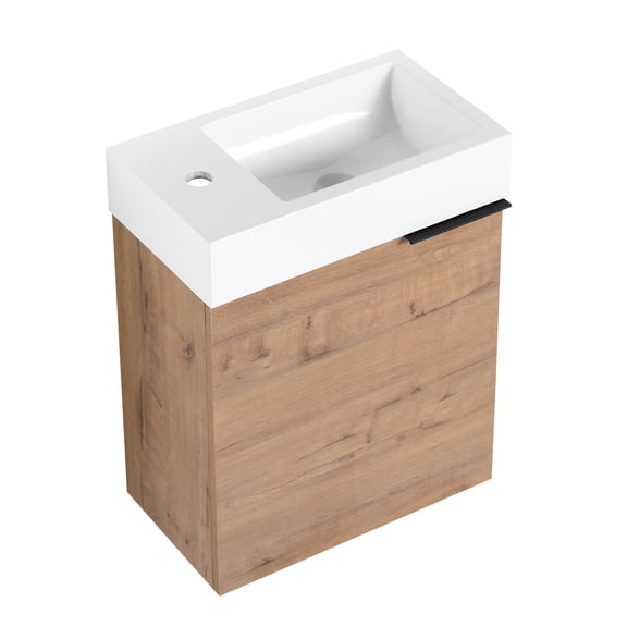 18'' Floating Vanity with Soft-Close Door and Diversified Resin Sink - Customize Your Bathroom Setup