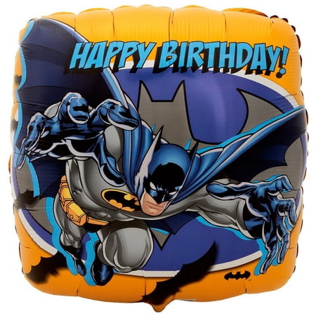 anagram international happy birthday batman foil balloon pack, multicolor