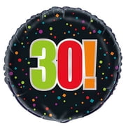 18" Foil Birthday Cheer 30th Birthday Balloon