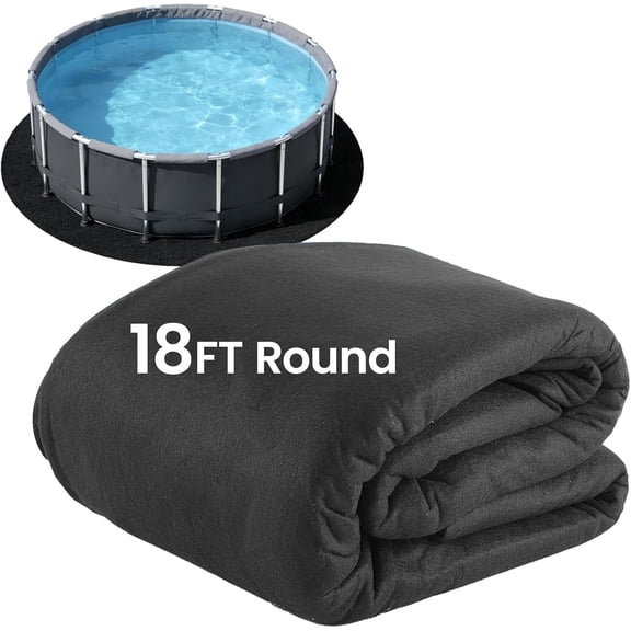 18-Foot Round Above Ground Pool Liner Pad, Geotextile Under Padding, Extends Liner Life, Puncture & Weed Barrier,  Fabric