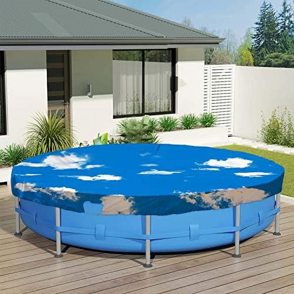 18 Ft Waterproof Round Polyester Pool Cover For Above Ground Pools