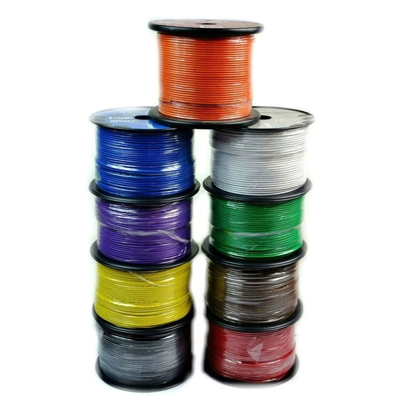 18 GA 500 Feet Audiopipe Primary Power Wire Remote Car Audio Home (6 Rolls)