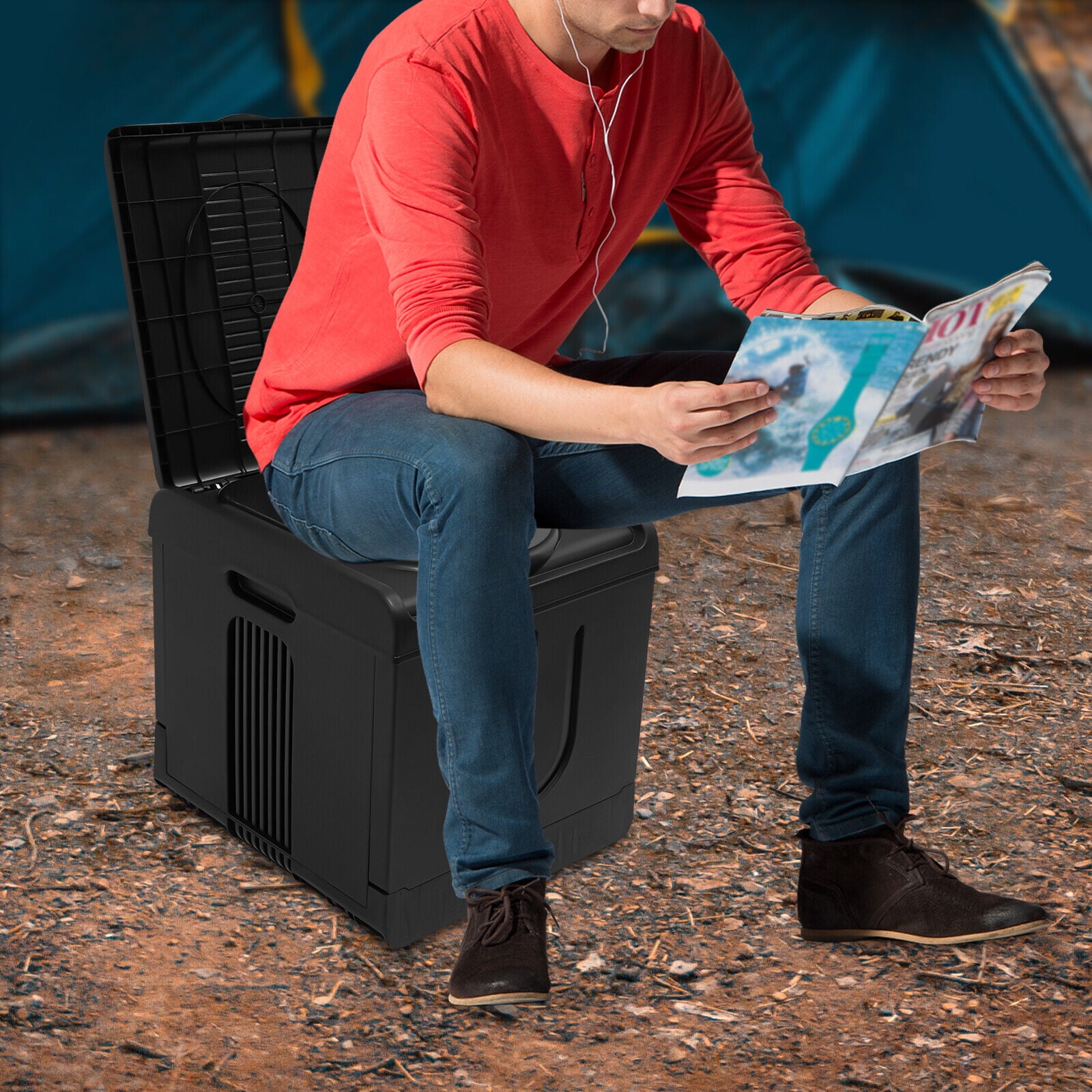 18 GAL Portable Potty Toilet Outdoor Camping Portable Travel Mobile Flush Toilet